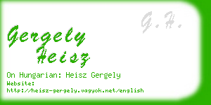 gergely heisz business card